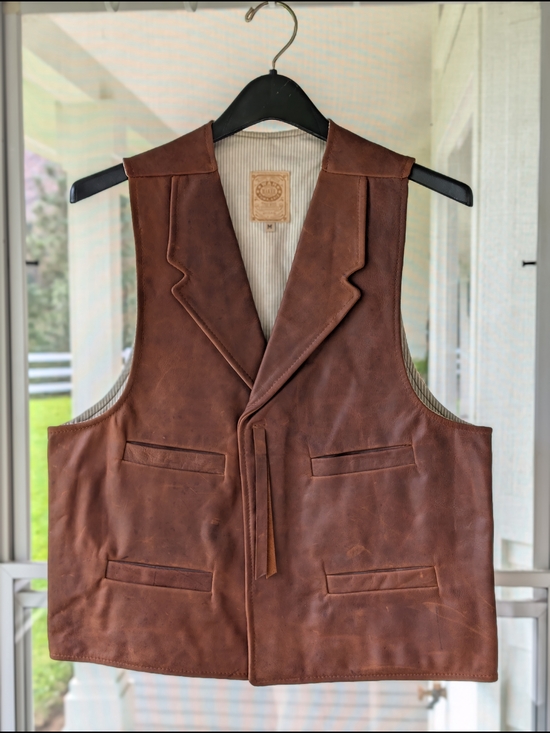Wahmaker Other - Wah Maker NWOT Leather Canvas Frontier Western Vest Mens Medium